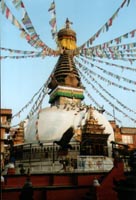 Stupa in Thamel, dem Touri-Bezirk von Kathmandu